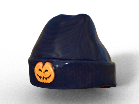 Halloween Theme beanie 3D मॉडल