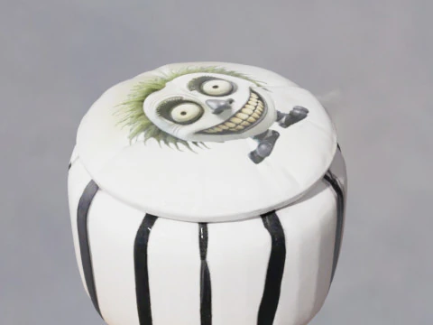 Beetlejuice Puff Ottoman 3D Model