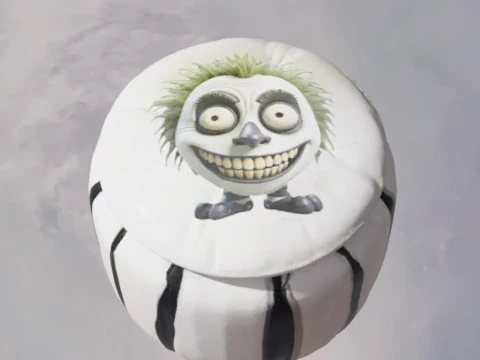 Beetlejuice Puff Ottoman 3D Model