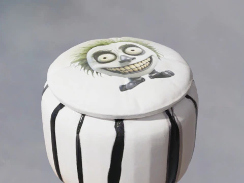 Beetlejuice Puff Ottoman 3D Model