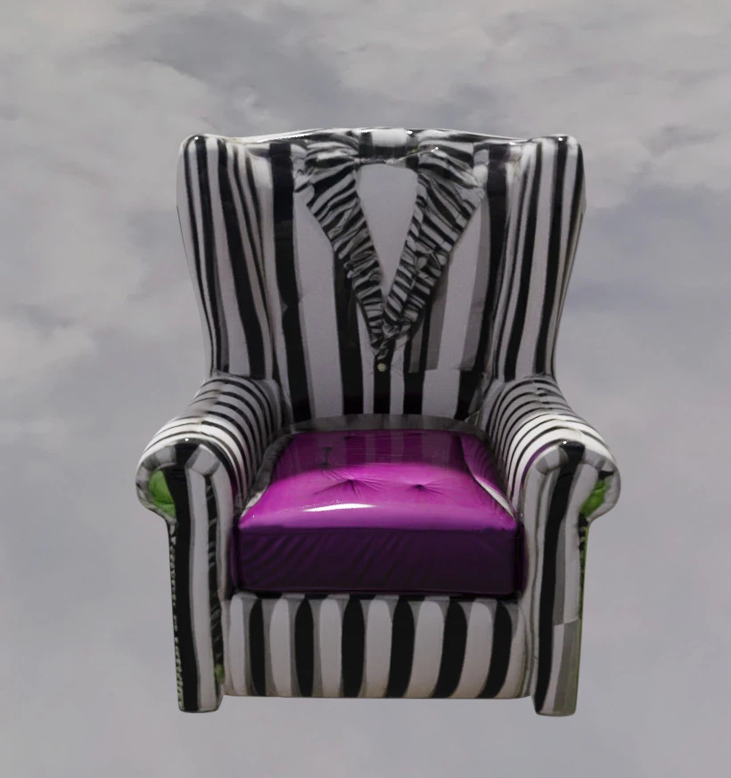 BeetleJuice Suit Armchair 3D Model .c4d .max .obj .3ds .fbx .stl .blend 