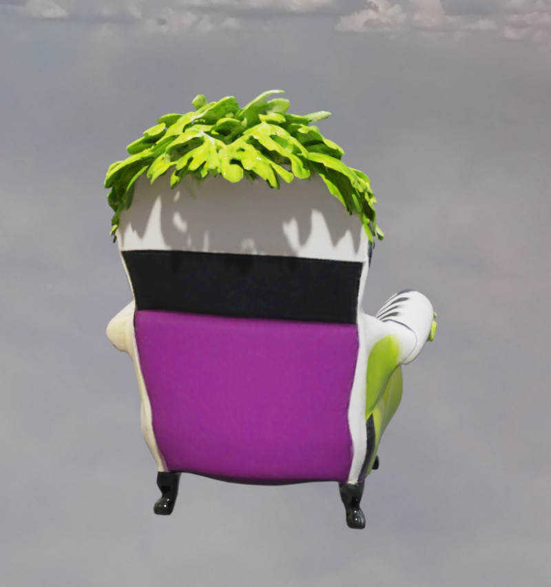 Armchair kidBeetlejuice 3D Model .c4d .max .obj .3ds .fbx .stl .blend 