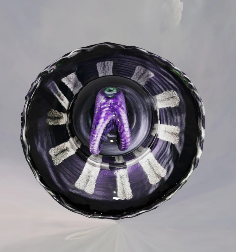 Cyclopean Spiral Hat 3D Model .c4d .max .obj .3ds .fbx .stl .blend 