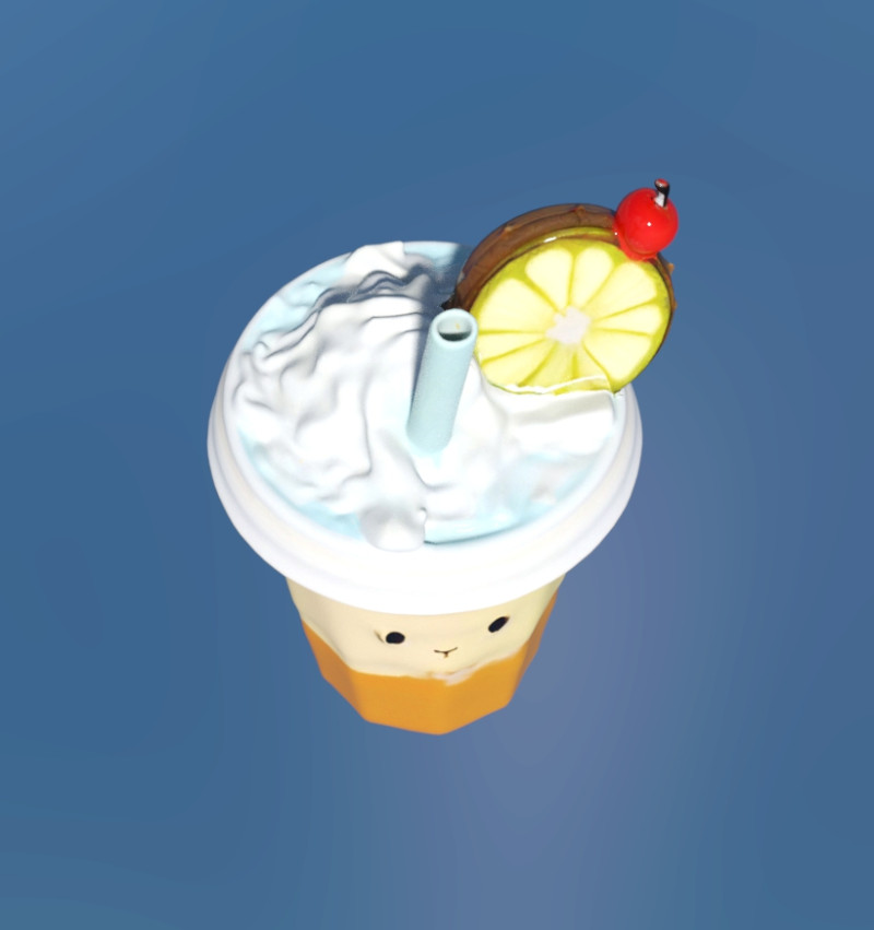 Cocoa Mug limonade 3D Model .c4d .max .obj .3ds .fbx .stl .blend 