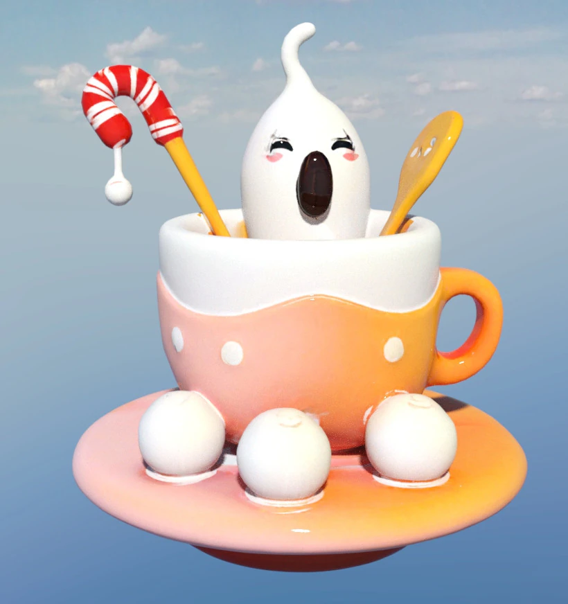 Cup halloween decor 3D Model .c4d .max .obj .3ds .fbx .stl .blend