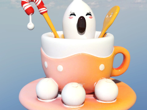 Cup halloween decor 3D-Modell