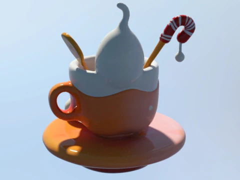 Cup halloween decor 3D Model