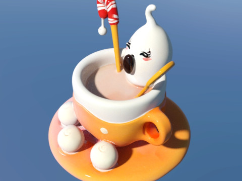 Cup halloween decor Modelo 3D