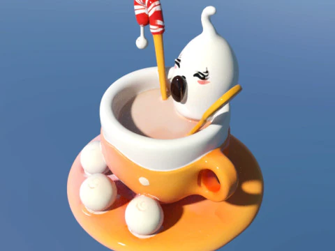 Cup halloween decor 3D Model
