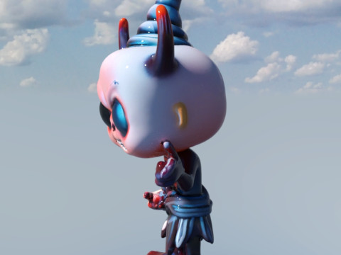 Chibi Halloween spoky 3D Model