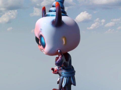 Chibi Halloween spoky 3D Model
