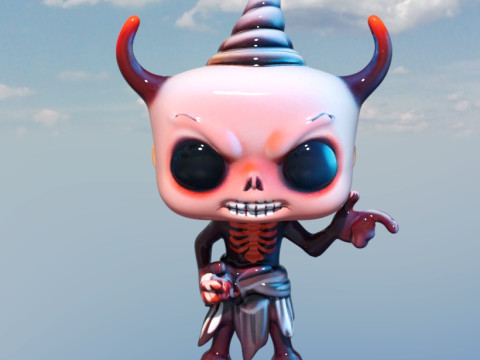 Chibi Halloween spoky 3D Model