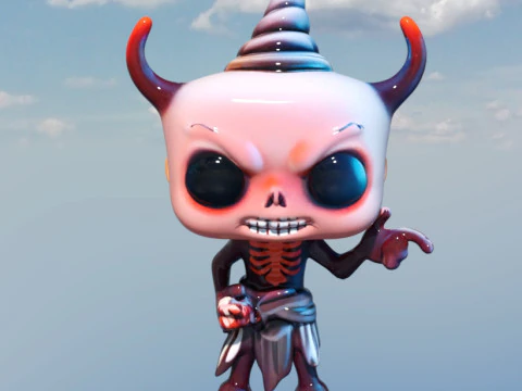 Chibi Halloween spoky 3D Model