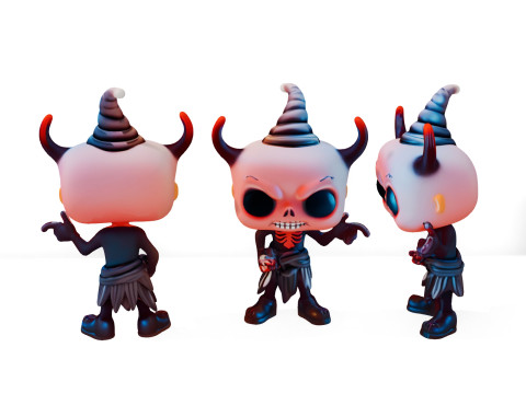 Chibi Halloween spoky 3D Model