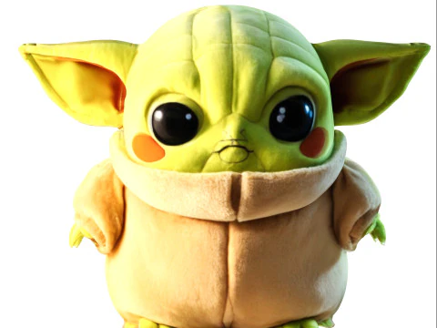 Beb&eacute; Yoda de peluche Modelo 3D