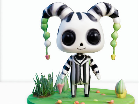 Jester sinistre halloween decor 3D 모델