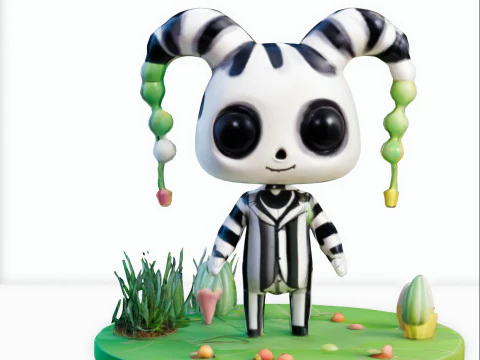 Jester finstere Halloween-Dekoration 3D Modell