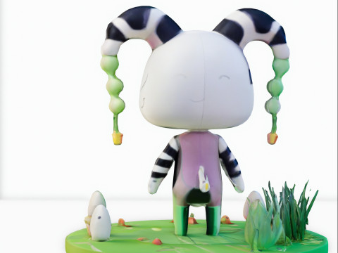 Jester sinistre halloween decor 3D Model