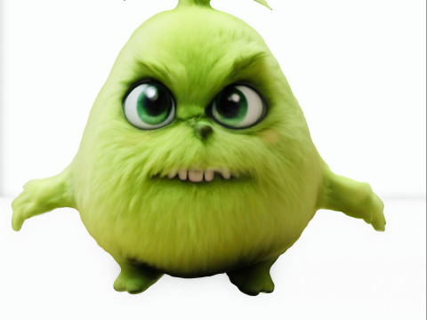Fluffy Grinch 3D Model