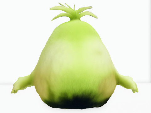Fluffy Grinch Model 3D