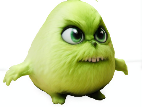 Fluffy Grinch Model 3D