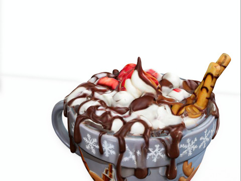 Winter Bliss mug 3D Model
