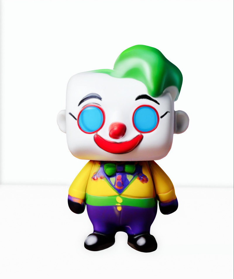 Joyful Joker Model 3D .c4d .max .obj .3ds .fbx .stl .blend 
