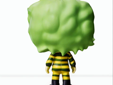 GreenHaired Beetlejuice 3D Model