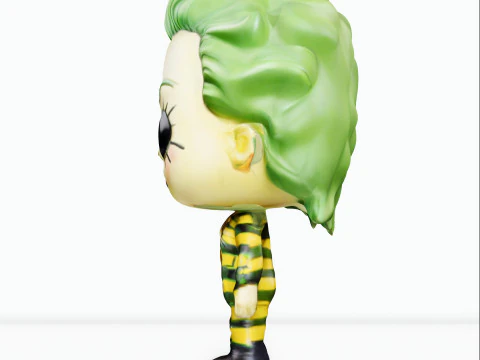 GreenHaired Beetlejuice 3D Model
