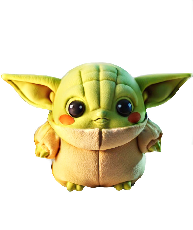 Plush Baby Yoda 3D 모델 .c4d .max .obj .3ds .fbx .stl .blend 