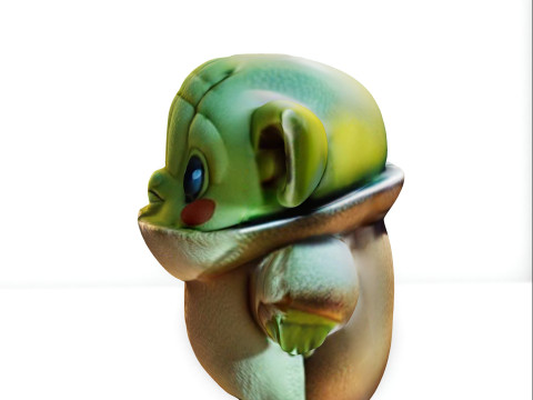 Plush Baby Yoda 3D 모델