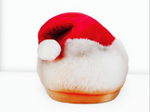 Kawaii plush Santa 3D Model