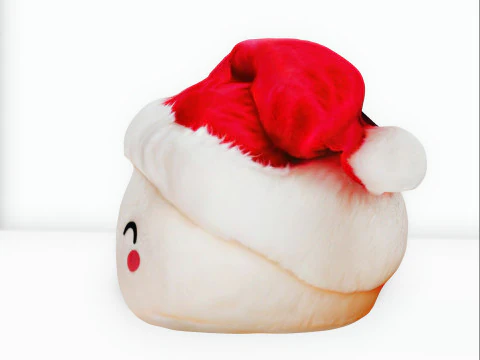 Kawaii plush Santa 3D Model