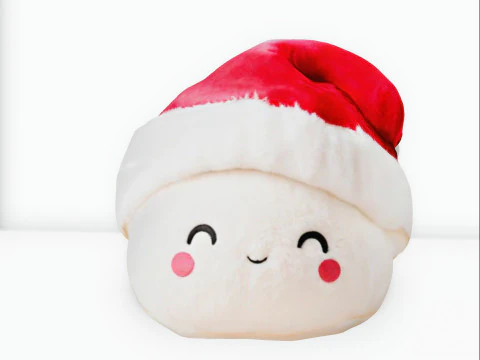 Kawaii plush Santa 3D Model