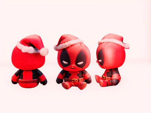 Chibi deadpool festive 3D Model
