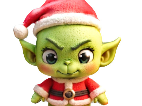 Grinchbaby chibi toy 3D Model