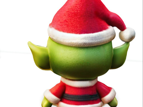 Grinchbaby chibi toy 3D Model