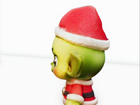 Grinchbaby chibi toy 3D Model