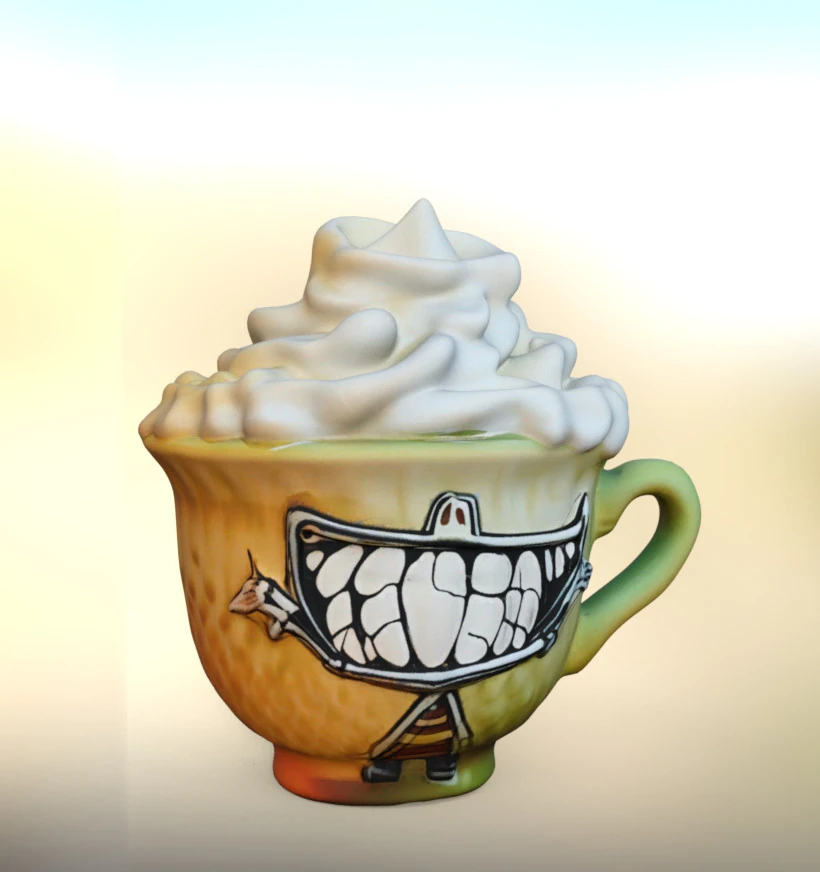 Mug Beetlejuice Halloween 3D Model .c4d .max .obj .3ds .fbx .stl .blend 