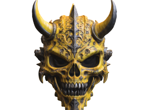 Demonic Horned Skull 3Dモデル