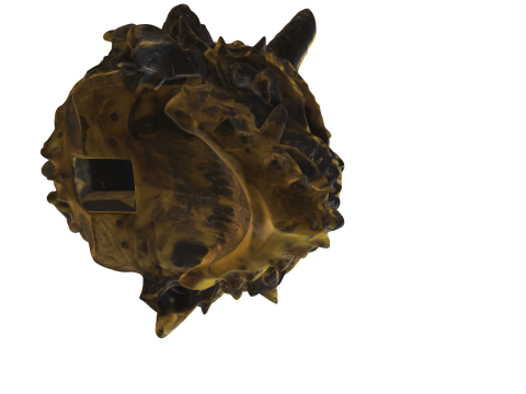 Demonic Horned Skull 3Dモデル