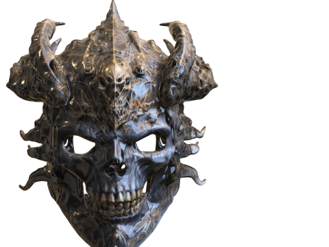 Demonic Skull Mask 3D Model