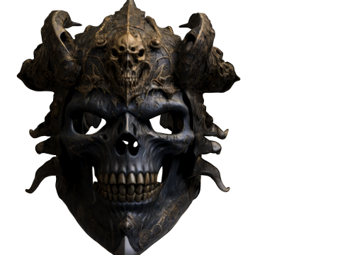 Demonic Skull Mask 3D Model