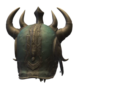 Demonic Horned Skull Helmet 3D Model