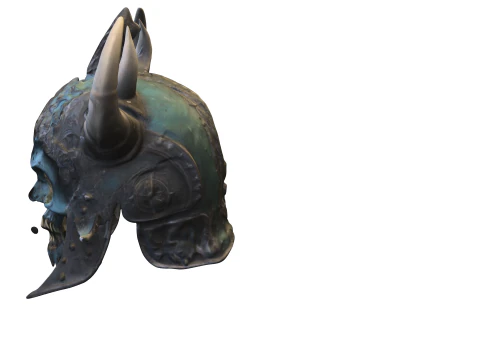 Demonic Horned Skull Helmet 3D Model