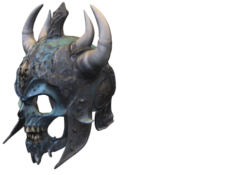 Demonic Horned Skull Helmet 3D 模型
