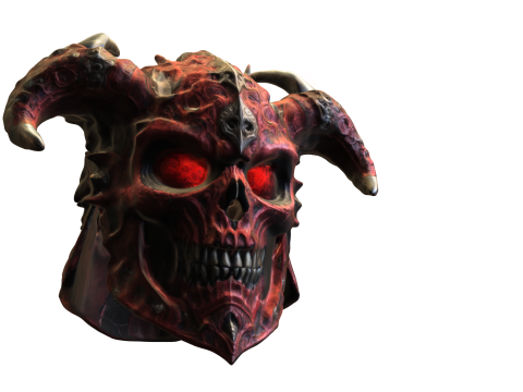 Demonic Skull Helmet 3Dモデル