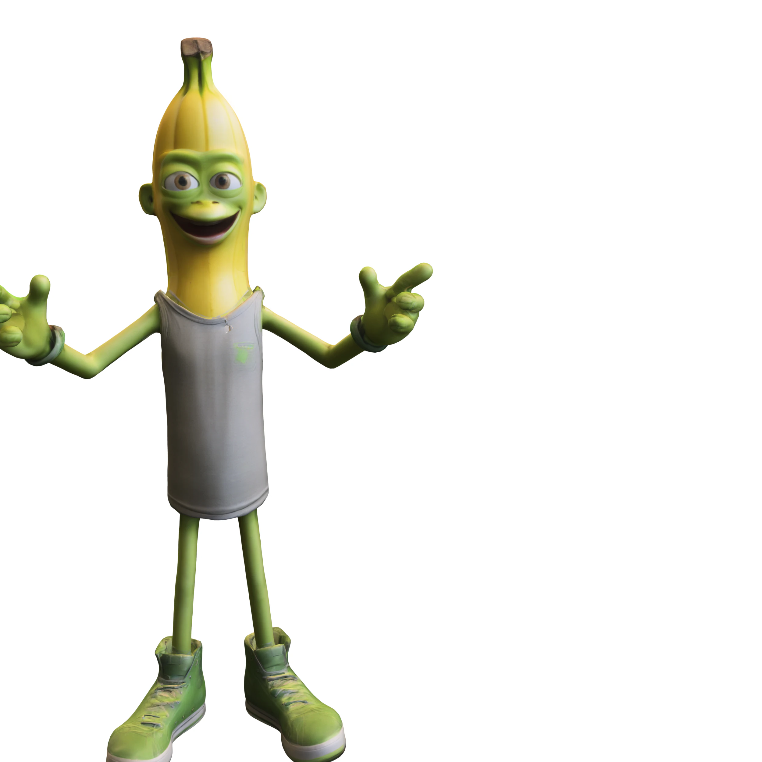 Cartoon Banana Character 3D Model .c4d .max .obj .3ds .fbx .stl .blend 