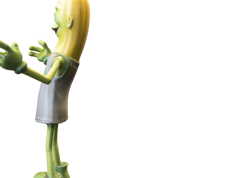 Cartoon Banana Character 3Dモデル