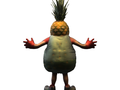 Cartoon Pineapple Warrior Modelo 3D